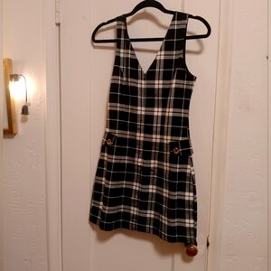 Black and White Plaid Dress